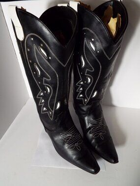 Faux Leather Funtasma Black Cowboy Boots Size 7.5